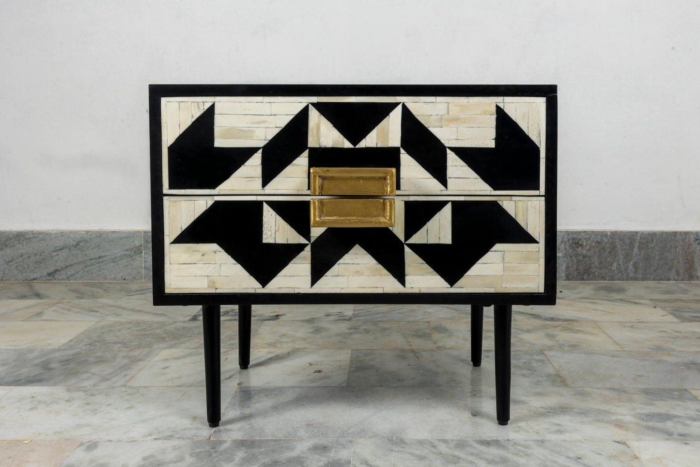 Bedside table Bone inlay