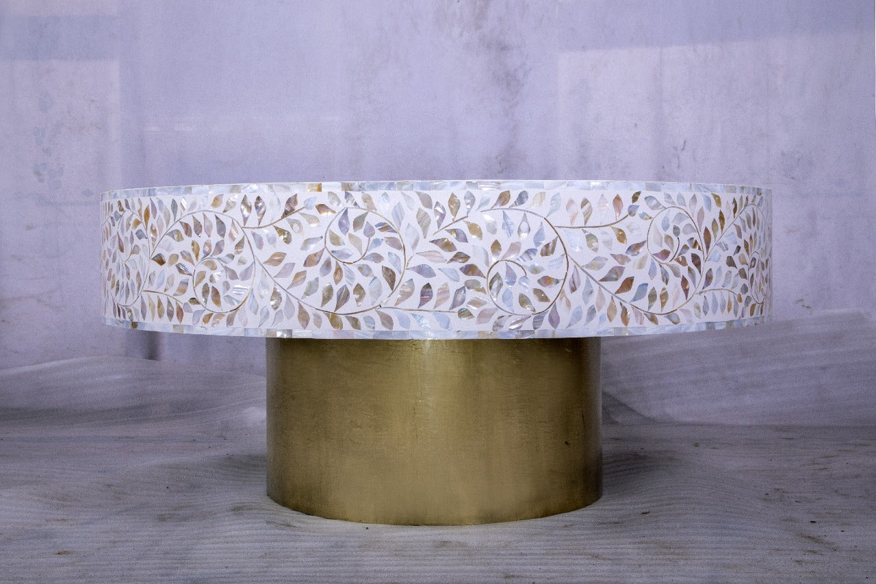 Floral Mother of pearl coffee table