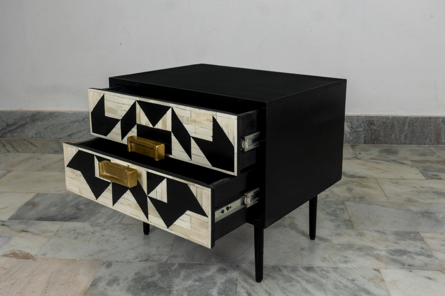 Bedside table Bone inlay