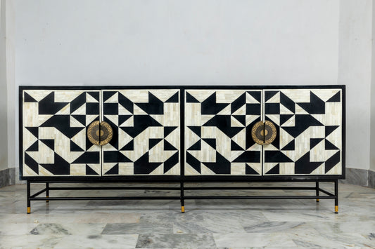 Geometric Bone Inlay sideboard