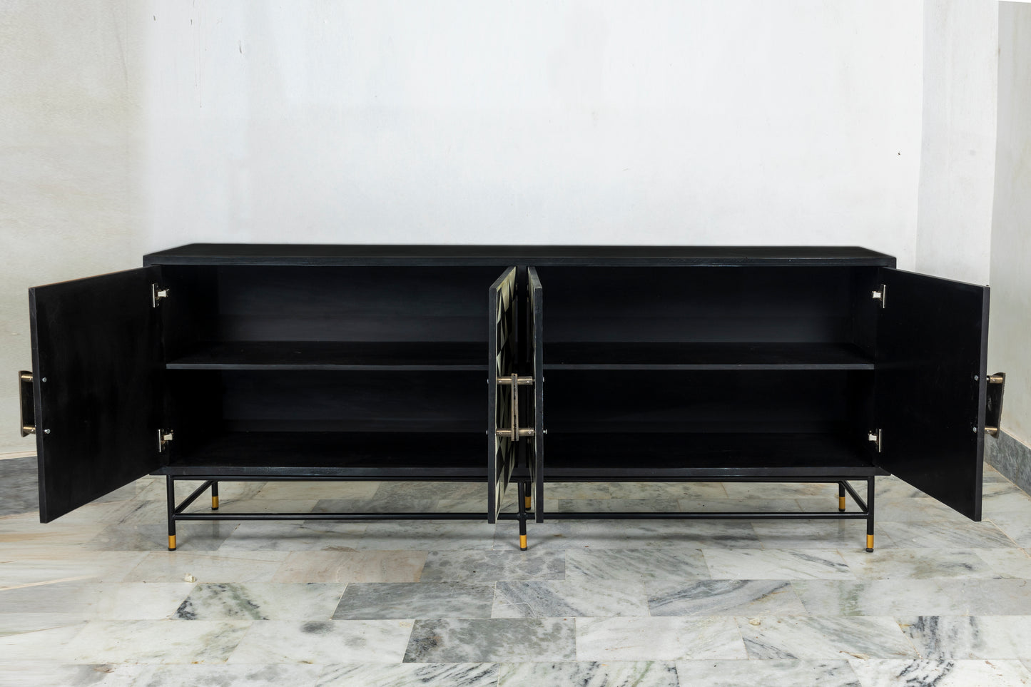 Geometric Bone Inlay sideboard