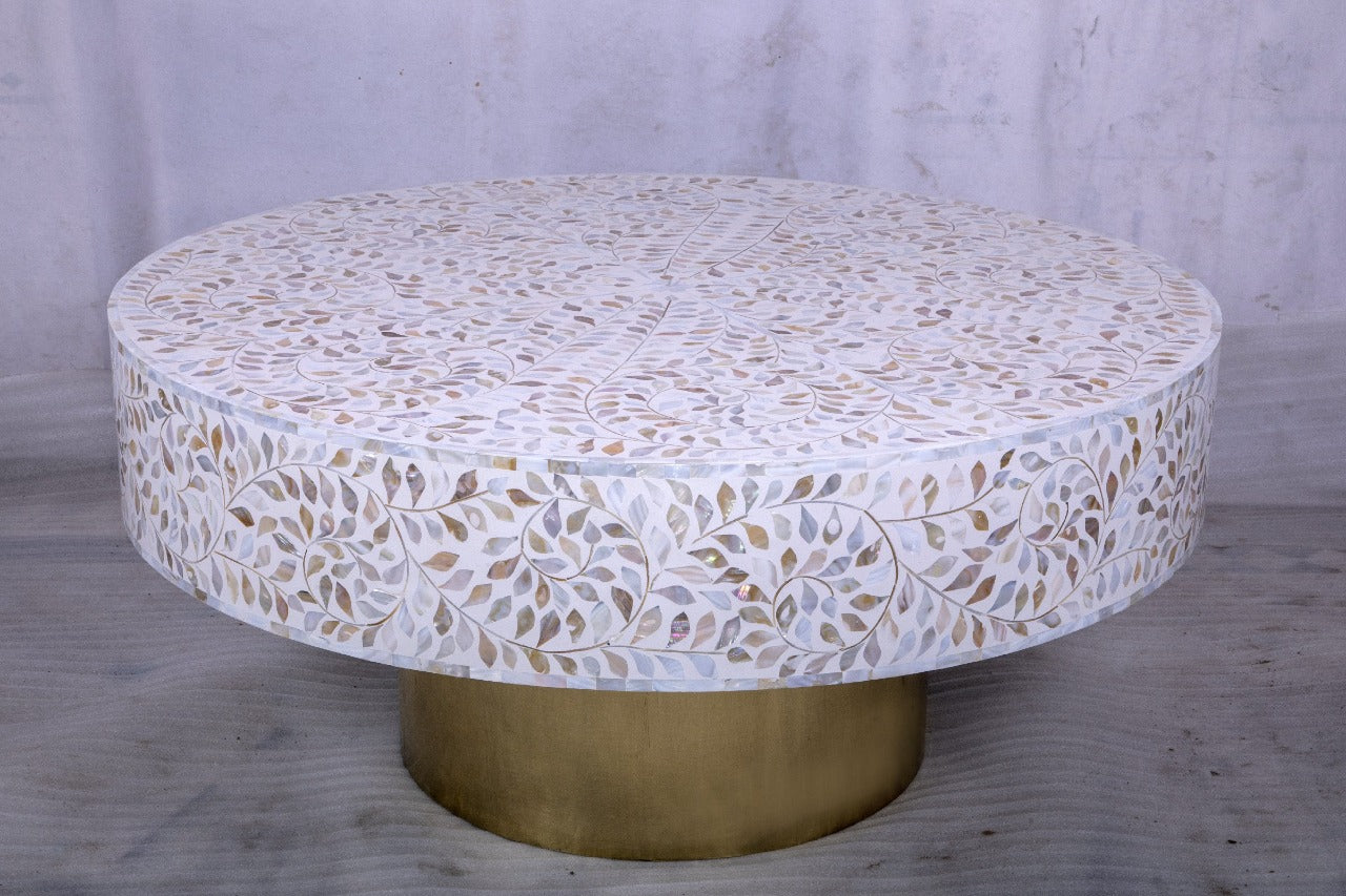 Floral Mother of pearl coffee table