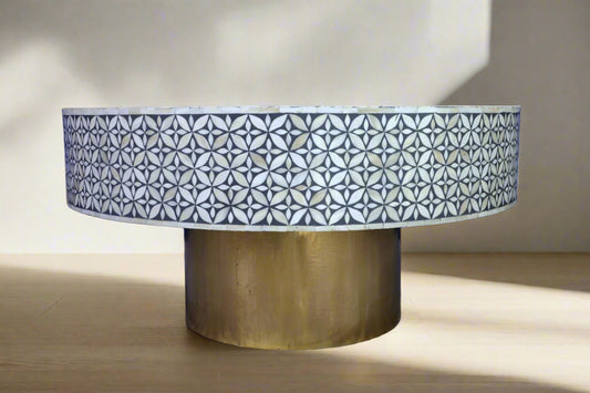 Floral Coffee table Bone inlay
