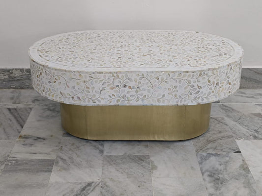 Mother of pearl Oval coffee table