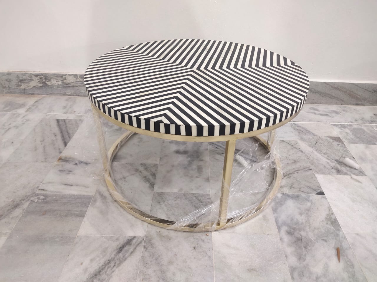 Geometric Bone inlay coffee table