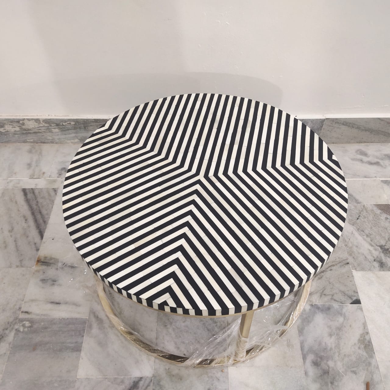Geometric Bone inlay coffee table