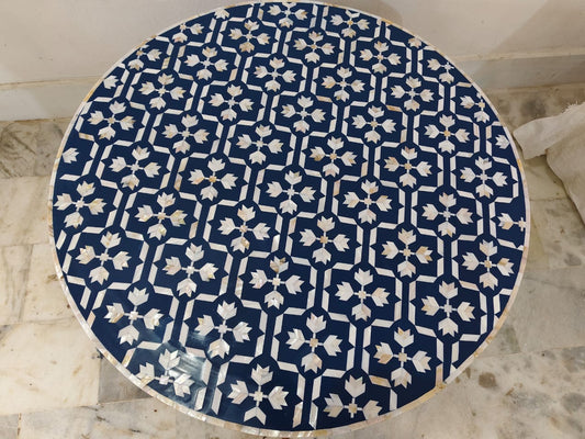 Floral MOP Coffee table Indigo