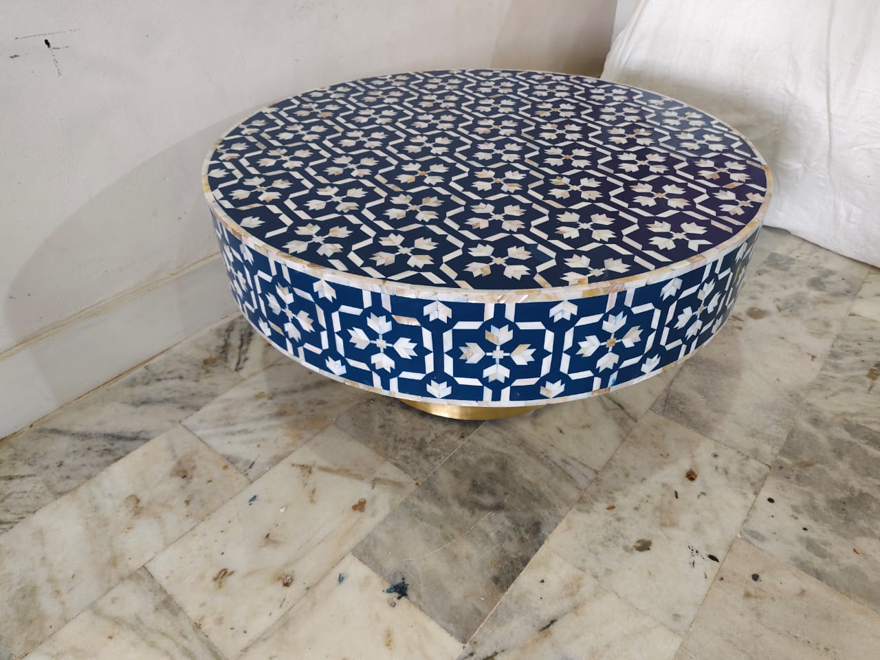 Floral MOP Coffee table Indigo