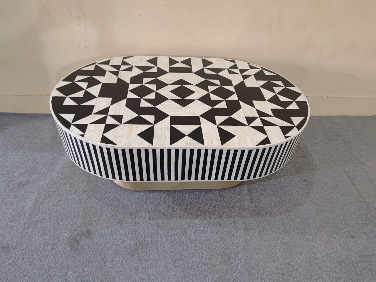 Bone inlay Geometric table
