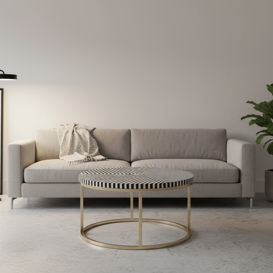 Geometric Bone inlay coffee table