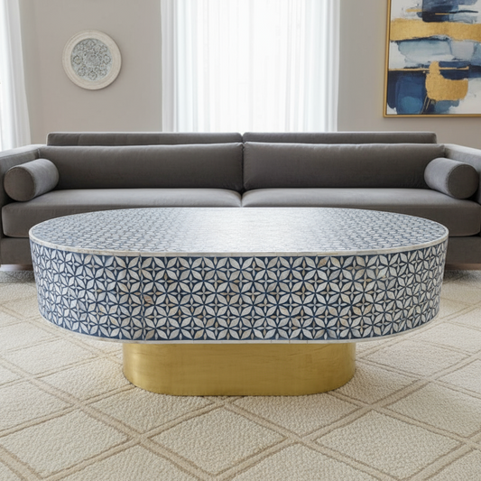 Mother of pearl Inlay coffee table Indigo
