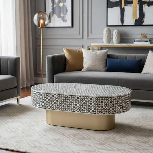 Mother of Pearl Geometric coffee table