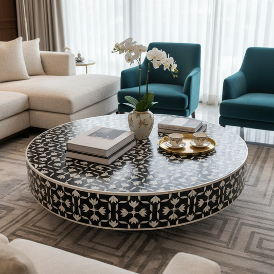 Floral Bone inlay coffee table